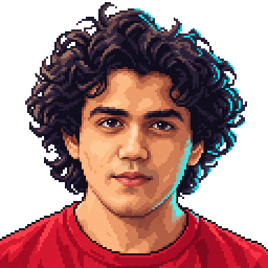 Original pixel-art portrait of Saad Kazmi